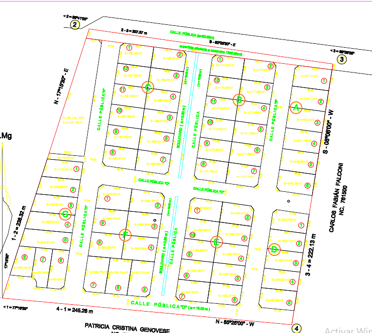 Mapa Masterplan Loteo Detallado